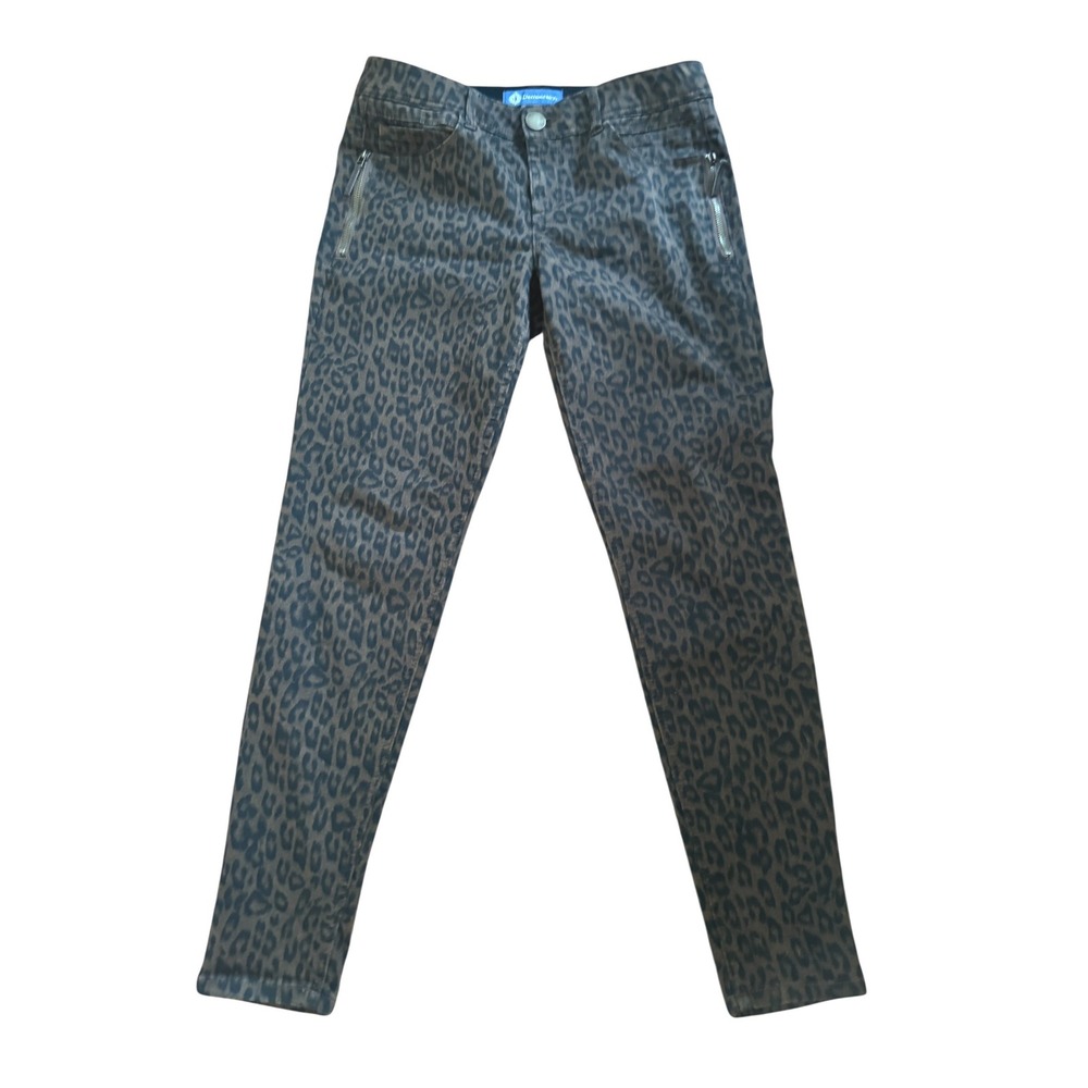 Democracy Ab solution Leopard‎ Animal Print Skinny Jeans Brown Black Size 6 - Picture 2 of 5